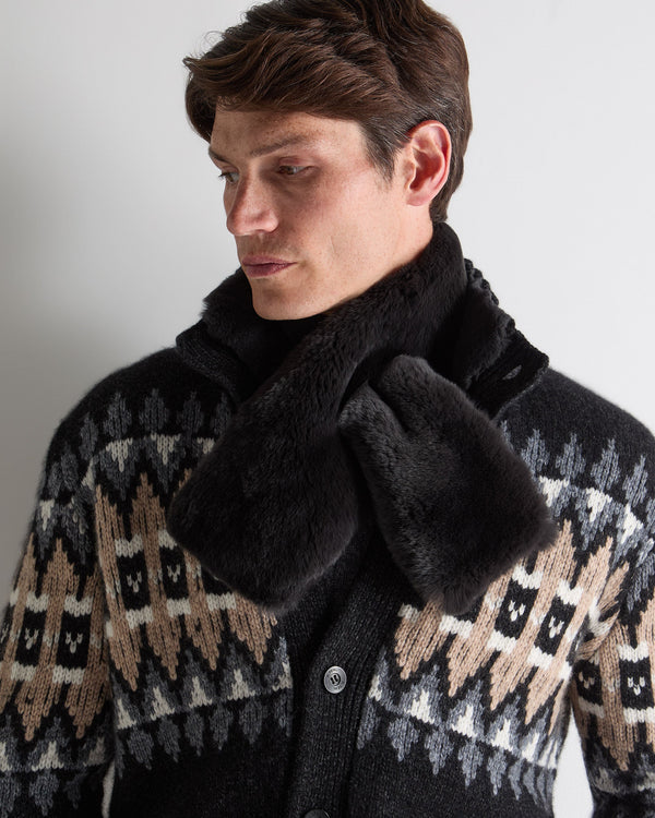 N.Peal Unisex Fur Neckwarmer Chocolate Brown