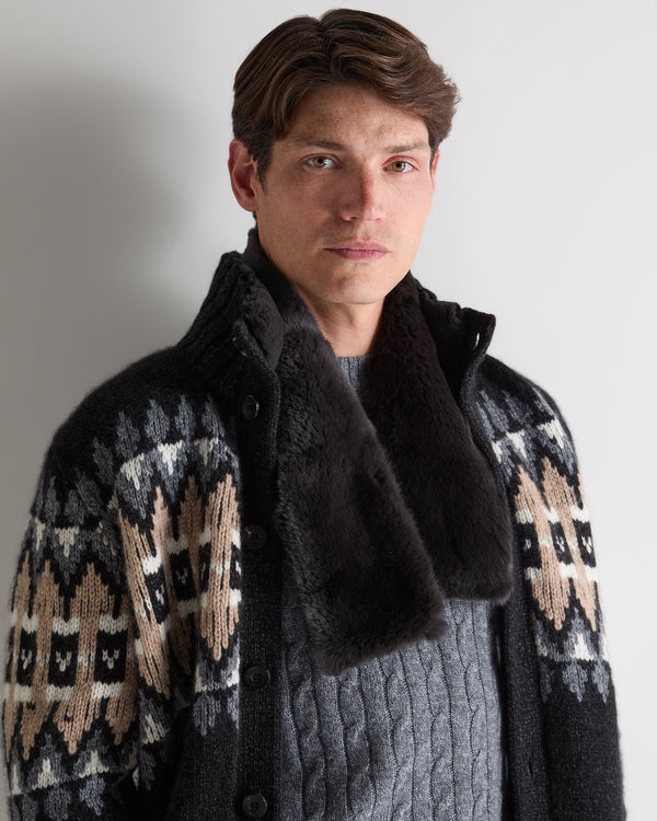 N.Peal Unisex Fur Neckwarmer Chocolate Brown