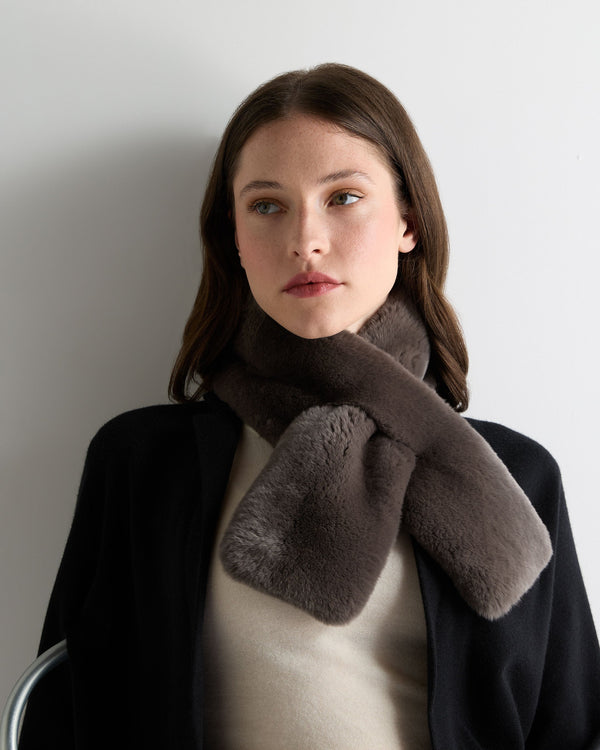 N.Peal Unisex Fur Neckwarmer Otter Brown