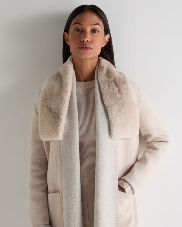 N.Peal Unisex Fur Neckwarmer Snow Grey