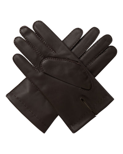 N.Peal Men's Chelsea Leather Gloves Brown