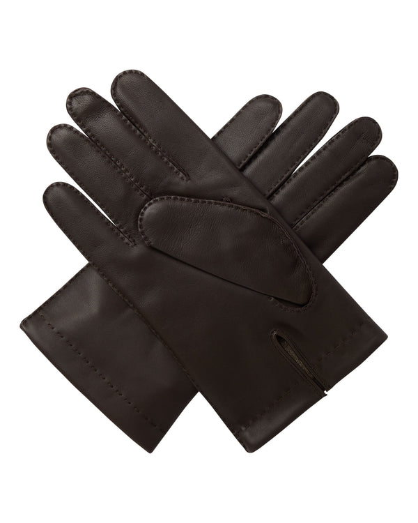N.Peal Men's Chelsea Leather Gloves Brown