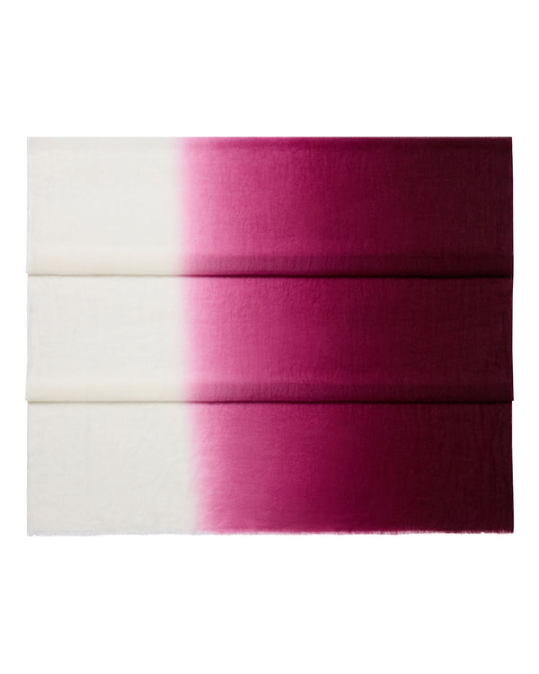 N.Peal Women's Dip Dye Cashmere Scarf Bordeaux Red