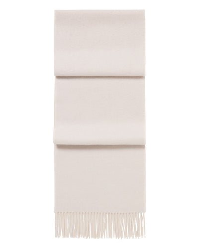 N.Peal Unisex Doubleface Woven Cashmere Scarf Snow Grey