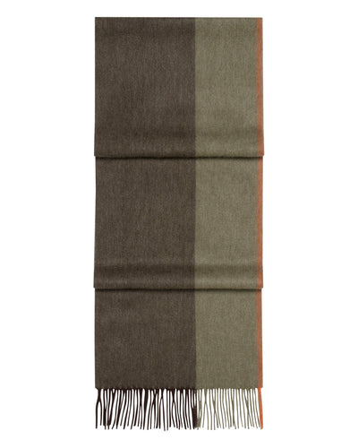 N.Peal Unisex Cashmere Check Scarf Green