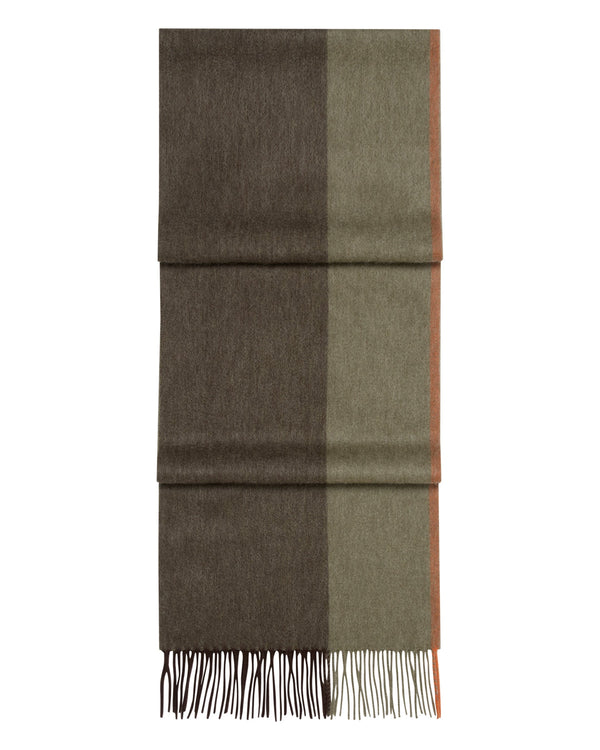 N.Peal Unisex Cashmere Check Scarf Green