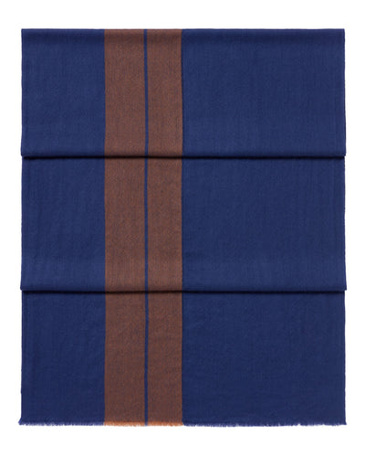 N.Peal Men's Geo Cashmere Pashmina Brown
