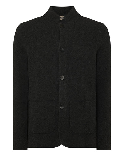 N.Peal Men's Grosvenor Milano Cashmere Jacket Deep Charcoal Grey