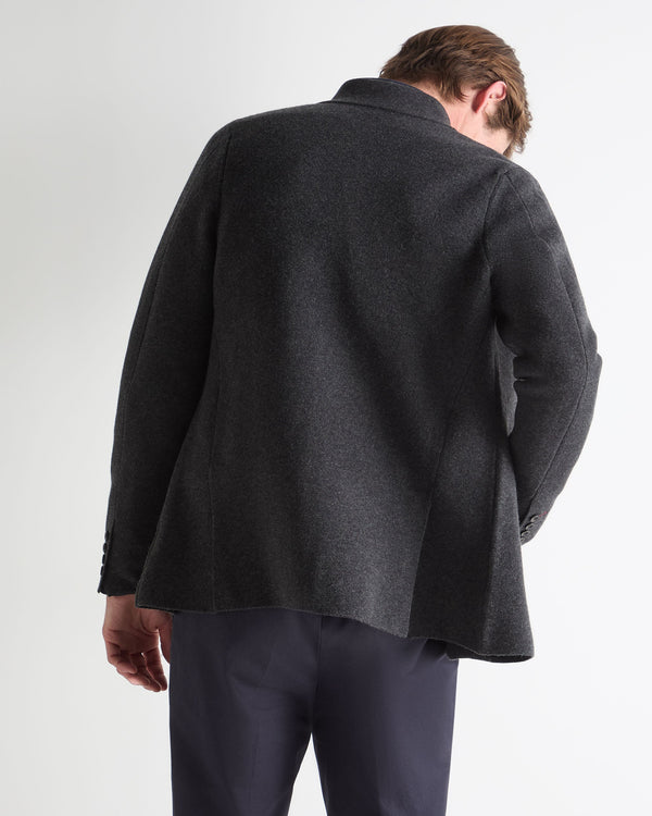N.Peal Men's Grosvenor Milano Cashmere Jacket Deep Charcoal Grey