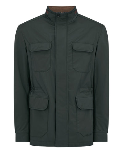 N.Peal Men's Vale Field Jacket Khaki Green