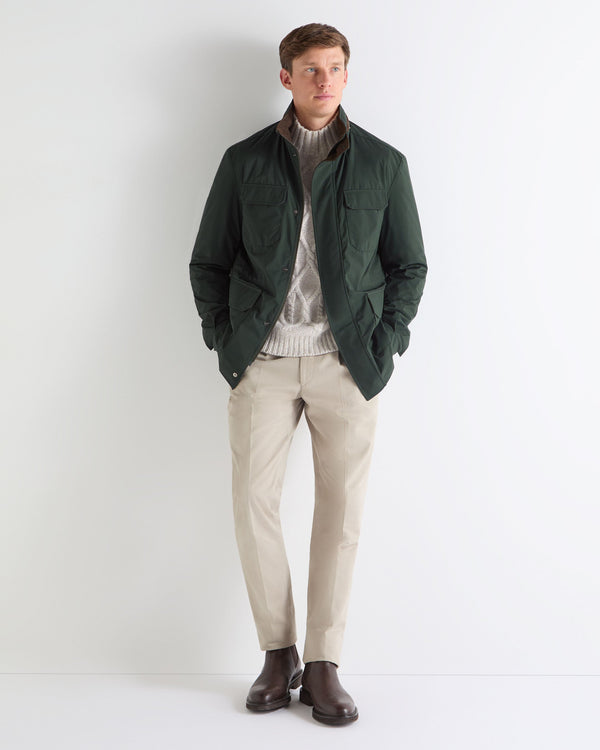 N.Peal Men's Vale Field Jacket Khaki Green