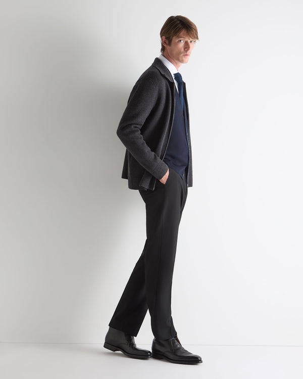 N.Peal Men's Sleeveless Cashmere Tank Top Navy Blue