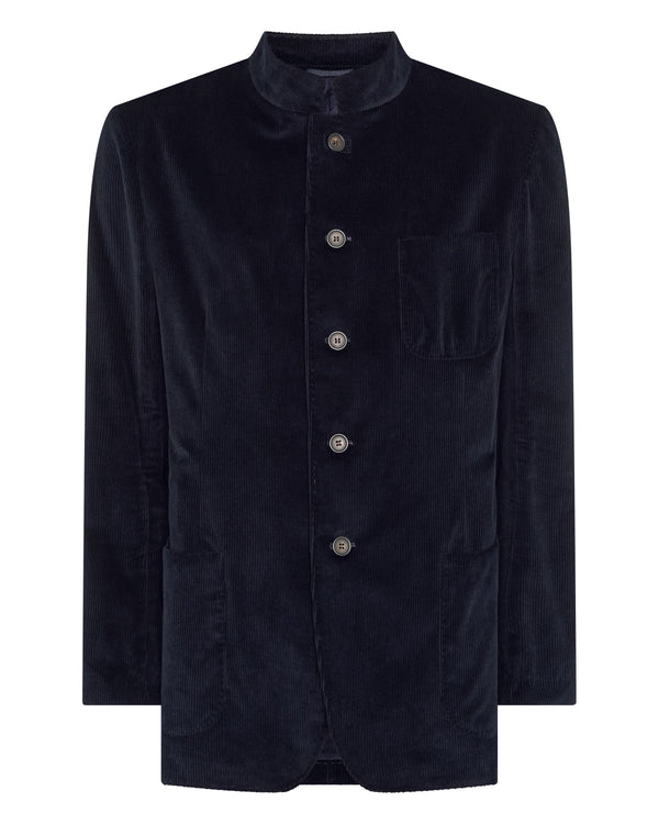 N.Peal Men's Portofino Cord Jacket Navy Blue