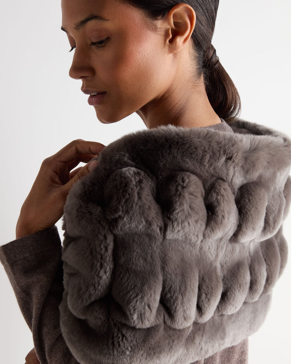 N.Peal Women's St Moritz Fur Neck Scarf Otter Brown