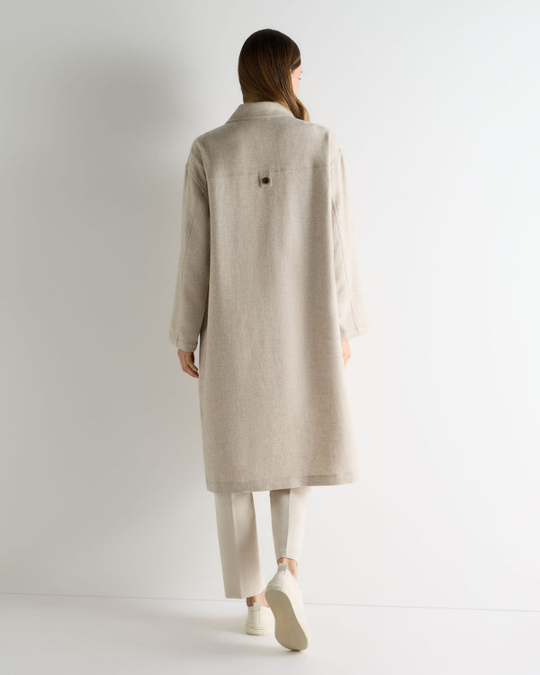 N.Peal Women's Woven Cashmere Coat Beige Brown