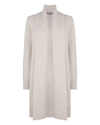 N.Peal Women's Abbey Cashmere Cardigan Ash Grey Marl