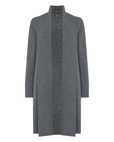 N.Peal Women's Abbey Cashmere Cardigan Elephant Grey