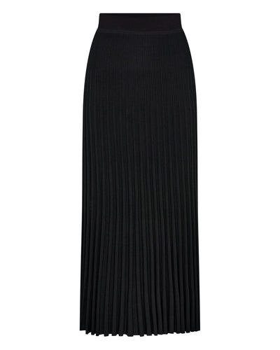 N.Peal Women's Superfine Pleated Cashmere Silk Skirt Black
