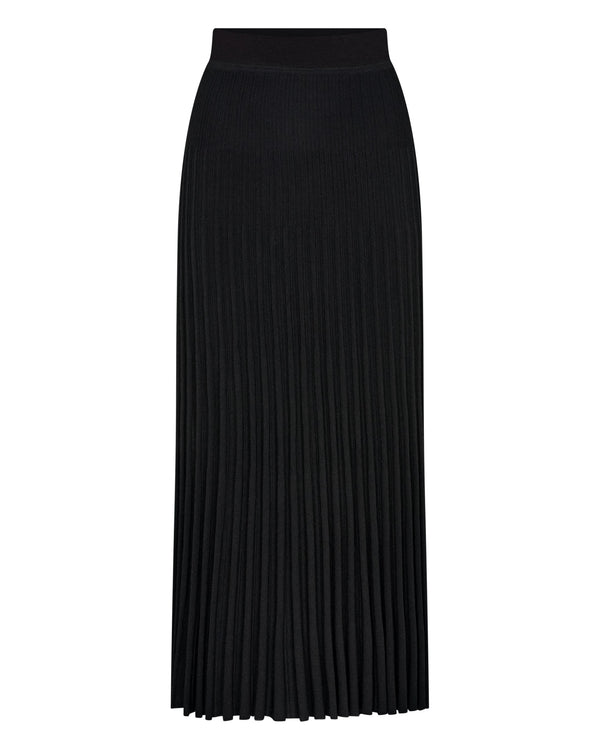 N.Peal Women's Superfine Pleated Cashmere Silk Skirt Black