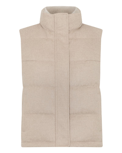 N.Peal Women's Reversible Rex Gilet Beige Brown