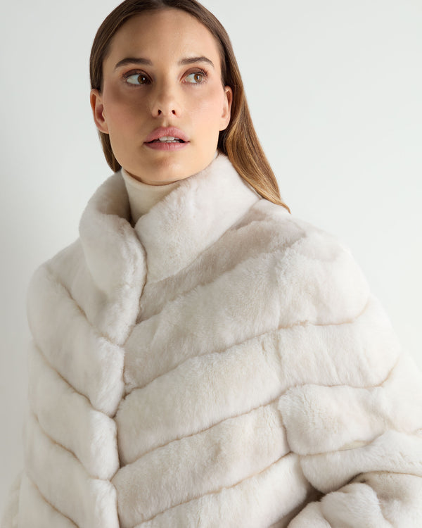 N.Peal Women's Malina Fur Jacket Off White