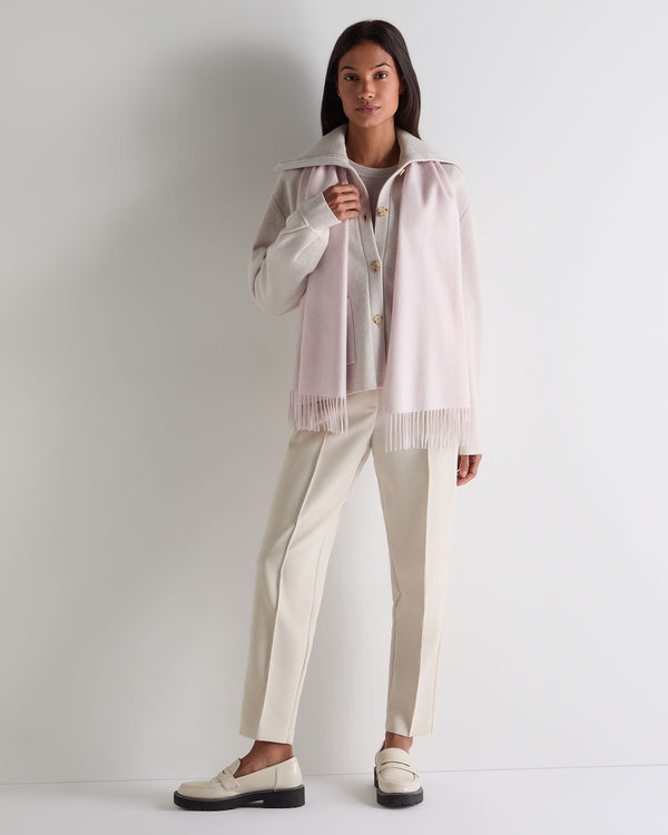 N.Peal Women's Milano Cashmere Overshirt Frost White