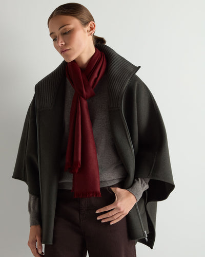 N.Peal Women's Pashmina Cashmere Stole Rustic Red