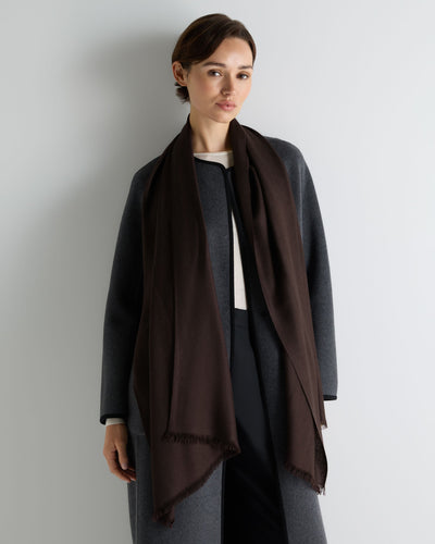 N.Peal Women's Pashmina Cashmere Stole Redwood