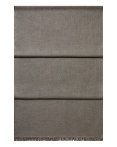 N.Peal Women's Pashmina Cashmere Stole Wood Smoke Brown