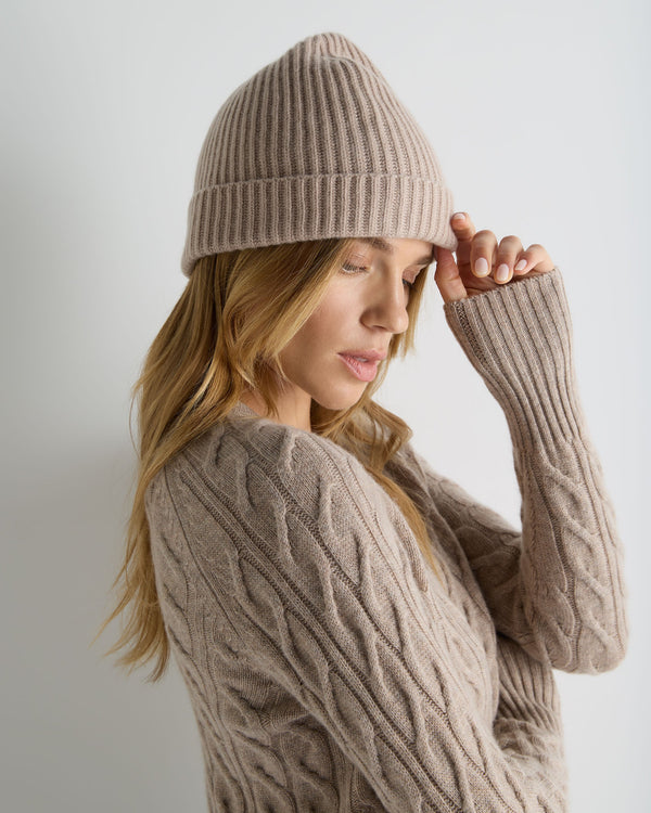 Unisex Ribbed Cashmere Hat 4