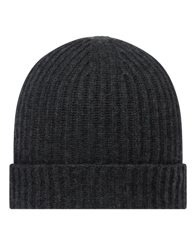 N.Peal Unisex Ribbed Cashmere Hat Deep Charcoal Grey