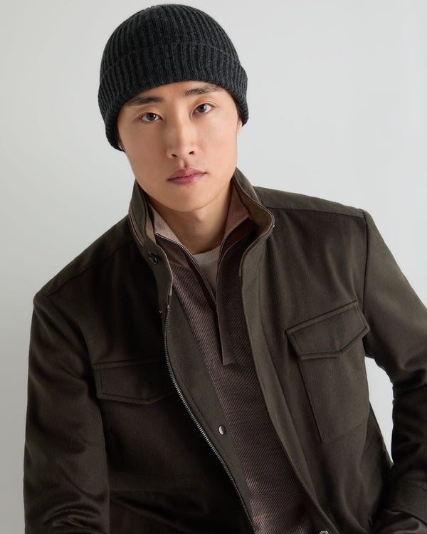 Unisex Ribbed Cashmere Hat 3