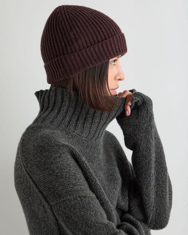 Unisex Ribbed Cashmere Hat 4