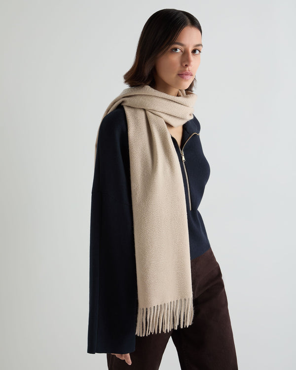 Unisex Large Woven Cashmere Scarf 5