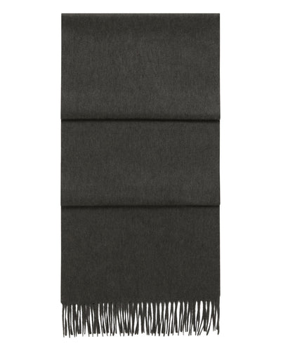 N.Peal Unisex Large Woven Cashmere Scarf Grey Moss