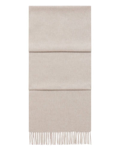 N.Peal Unisex Large Woven Cashmere Scarf Oat Grey