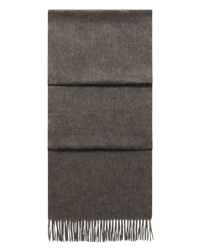 N.Peal Unisex Large Woven Cashmere Scarf Wood Smoke Brown