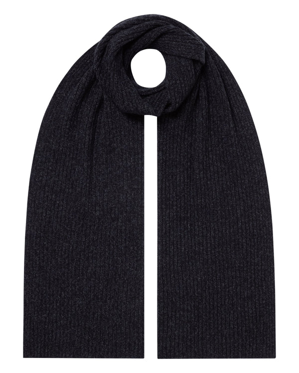 Unisex Short Ribbed Cashmere Scarf 1