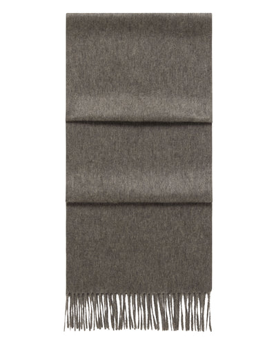 N.Peal Unisex Woven Cashmere Scarf Wood Smoke Brown