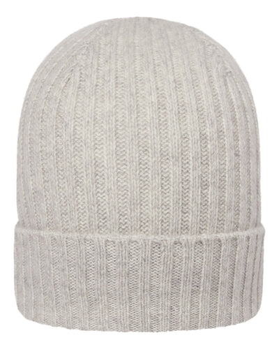 N.Peal Unisex Chunky Ribbed Cashmere Hat Cashmere Grey Melange