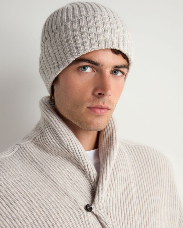 Unisex Chunky Ribbed Cashmere Hat 3