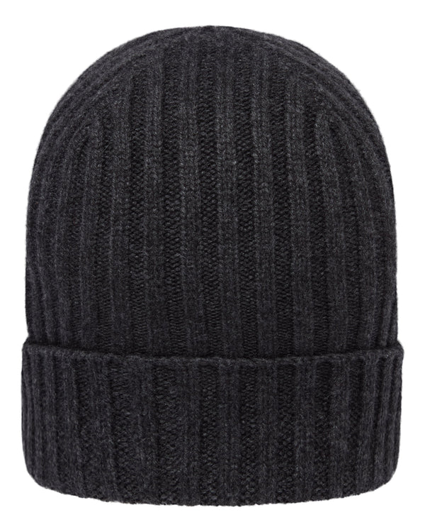 Unisex Chunky Ribbed Cashmere Hat 1