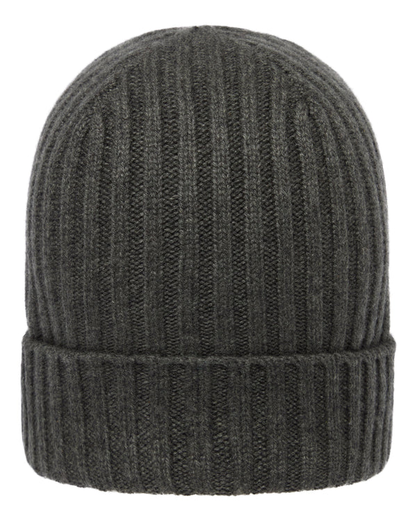 Unisex Chunky Ribbed Cashmere Hat  1