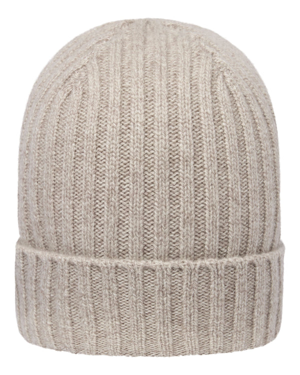 Unisex Chunky Ribbed Cashmere Hat 1