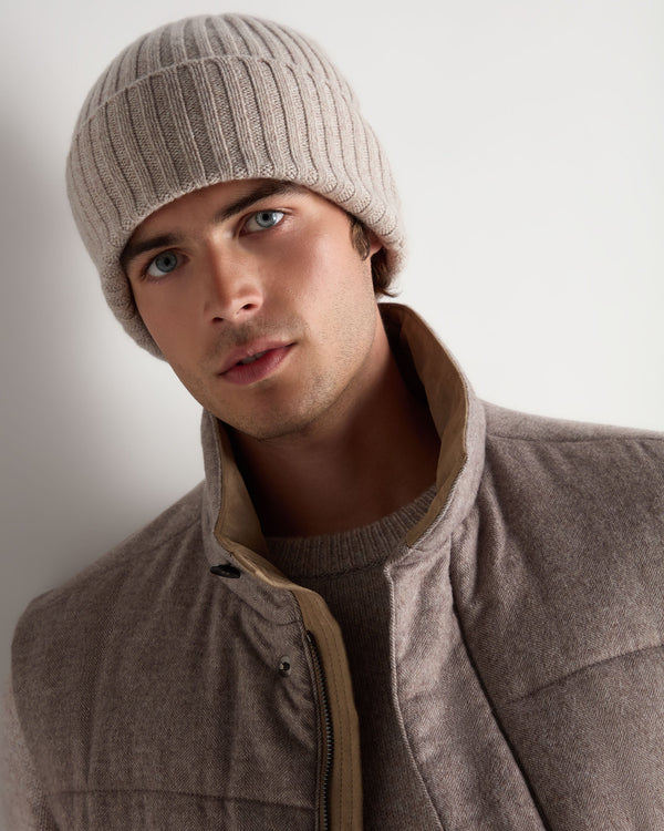 Unisex Chunky Ribbed Cashmere Hat 3