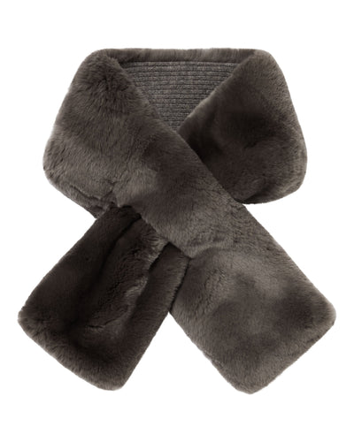 N.Peal Unisex Fur Neckwarmer Wood Smoke Brown
