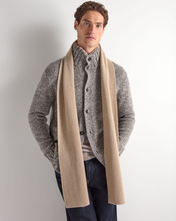 Unisex Ribbed Cashmere Scarf 4