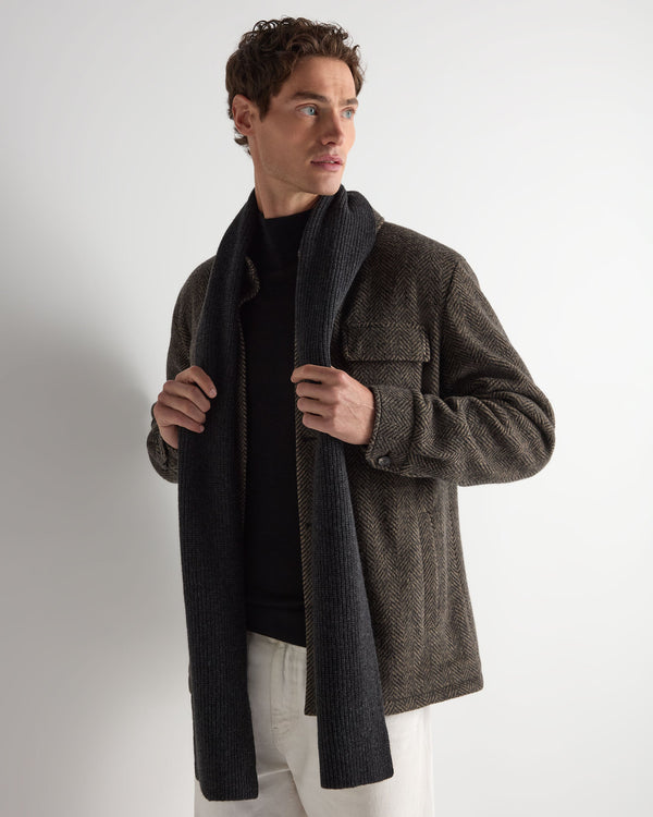 Unisex Ribbed Cashmere Scarf 3