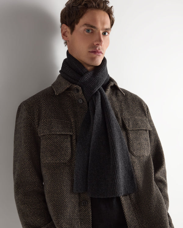 Unisex Ribbed Cashmere Scarf 5