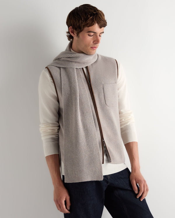 Unisex Ribbed Cashmere Scarf 5